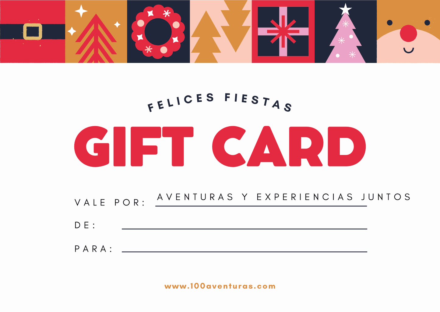TARJETA DE REGALO - 100Aventuras Chile